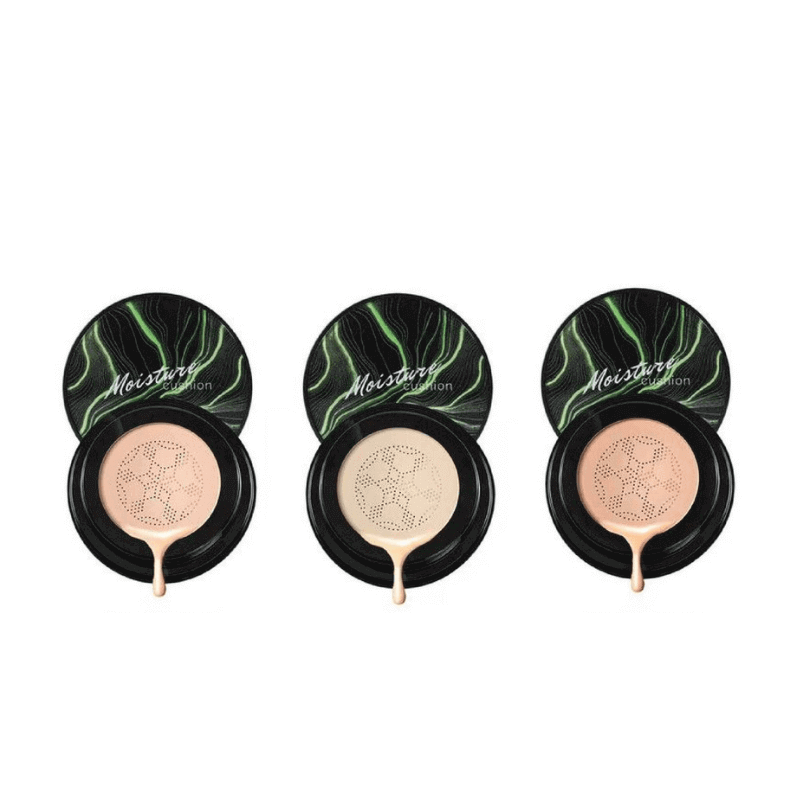 Air cushion foundation med svamphuvudapplikator MUSSBALM 1+1 FREE