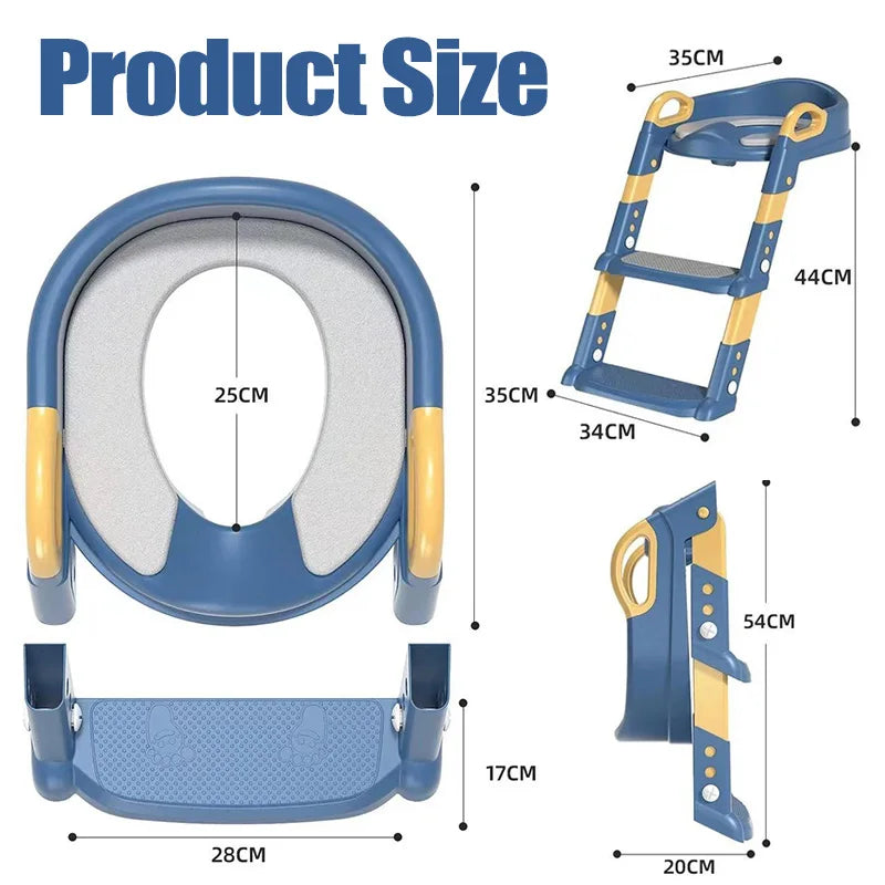 Toalettsits för barn med steg | KIDDISTEP
