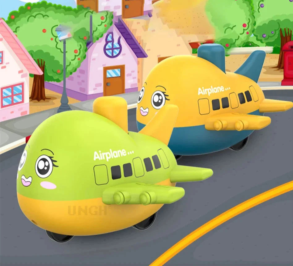 Cartoon Plane Toy™ - Press & Play - Leksaksplan